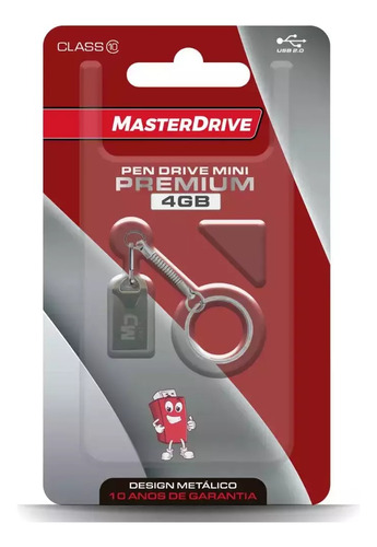 Pen Drive Masterdrive 4gb Premium Classe 10