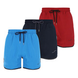 Paquete 3 Shorts Deportivos Cortos Para Hombre Gym