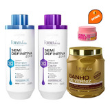 Forever Liss Banho De Verniz 1kg E Progressiva 2l Semi