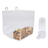 No Mess Bird Feeder For Cage With Hooks For Small Size Birds
