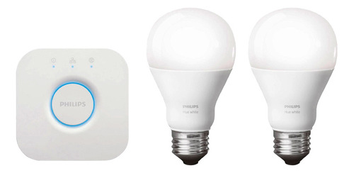 Kit De Inicio De Philips Hue E27 2 Lámparas+bridge