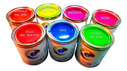 Pintura Fluo - Fluorescente - Neon - Bicapa 1 Litro