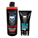 Kit Super Gel Para Barba  Shaving + Balm 4 Man Tróia Hair