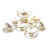 Set Tetera Juego De Porcelana Café O Té Estilo Británico