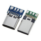 5 Pares Conector Usb 3.1 Tipo C Hembra + Macho 10 Piezas 