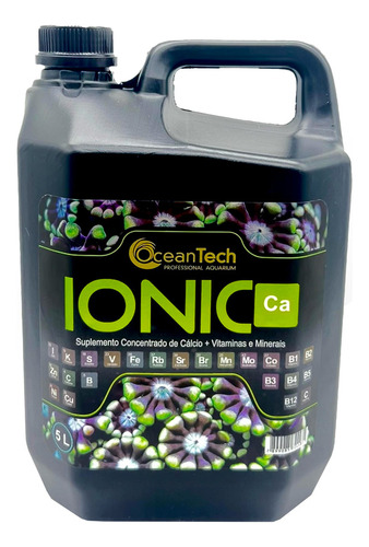 Suplemento De Cálcio Para Corais Ocean Tech Ionic Ca 5l