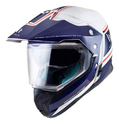 Casco Mt Helmets Synchrony Dsport Vintage Blanco Para Moto