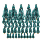 50 Piezas De Árbol De Navidad Artificial En Miniatura, Peque