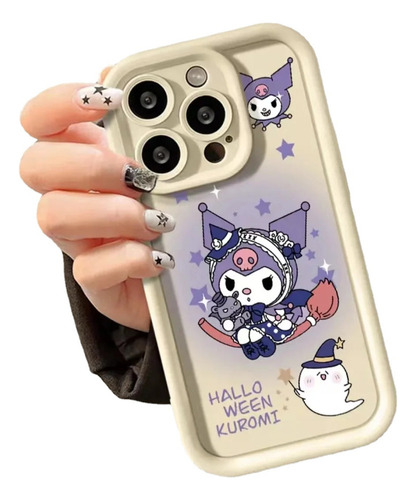 Capa De Silicone Sanrio Kuromi Melody Para iPhone, 3