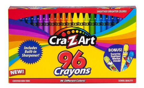 96 Unidades De Crayolas Cra-z-art Clásicas Con Sacapuntas