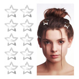 10 Broche Pasador Estrella Pinza Para El Cabello Metal