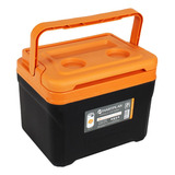 Hielera Hartplas Orizaba Capacidad 13qt, 12 Lit Rectangular Color Negro - Naranja