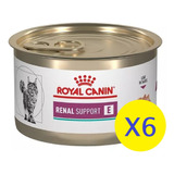 Alimento Royal Canin Renal Support Feline Lata 145 Gr X6