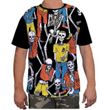 Camisa Camiseta Masculina Estampa Caveira Osso Esqueleto 23