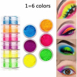 Torre De 6 Pigmentos Fluor Para Maquillaje Y Manicure