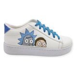 Tenis Casual Rick Y Morty Ca Bordado Chicos Y Grandes Unisex