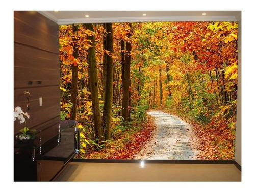 Adesivo De Parede Floresta Natureza Árvores 3d M² Xna155
