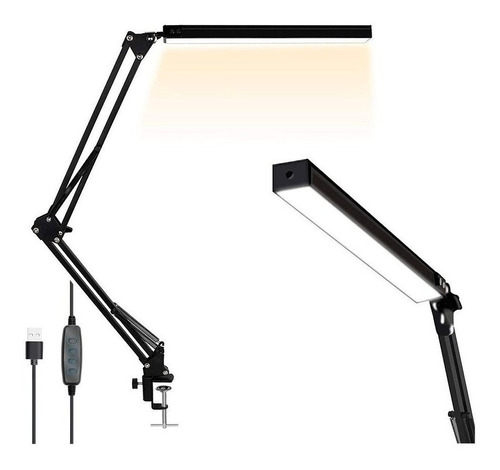 Luminária De Mesa Led Articulada Com Clip