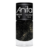 Esmalte Glitter Preto Chic 10ml - Anita