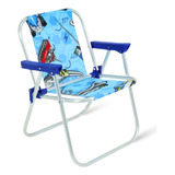 Cadeira Infantil De Praia Em Aluminio Com Estampa Divertida