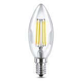 Lampara Led Vela Filamento 4w = 40w C37 Luz Fria Macroled