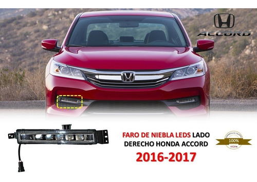 Faro De Niebla Leds Lado Derecho Honda Accord 2016-2017