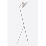 Lámpara Pie Gris Led Retro Luz 145cm Moderna Deco Julia Ikon