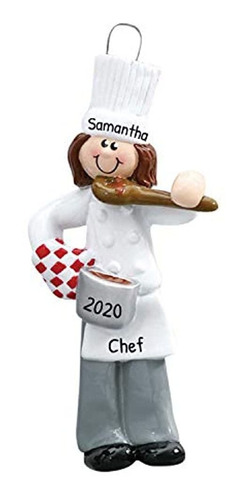 Árbol De Navidad Personalizada Adornos 2017 Chef Niña Mujer