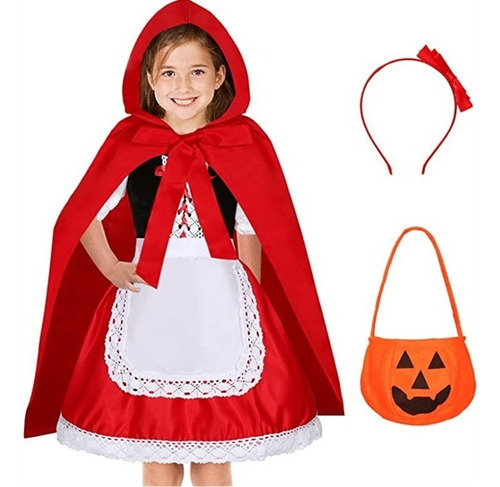 Disfraz Infantil De Halloween De Caperucita Roja Para Mujer