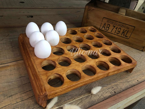 Maple Porta Huevos Huevera De Madera Rústico 30 U Uliomar