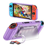 Funda Protector Carcasa Nintendo Switch Oled Morada