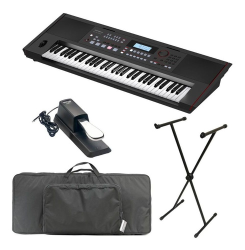 Kit Teclado Arranjador Roland E-x50 +bag Stand Pedal