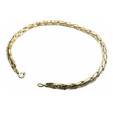 Pulsera Oro 18k Soga Pomerato Gruesa 4mm 8 Gr Hombre 22 Cm