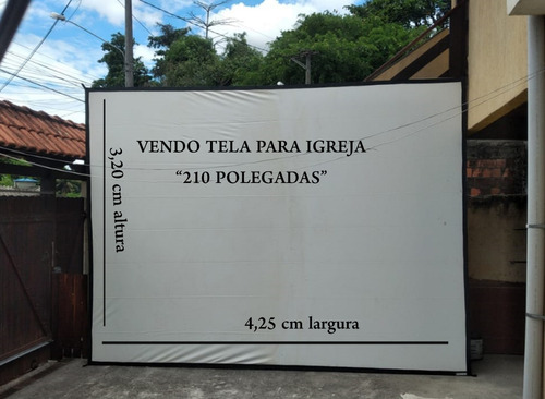 Tela De Projeção - Para Data Show -  210 Polegadas (telão)