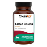 Korean Ginseng / 500mg / 90 Cápsulas / Vitamin Life