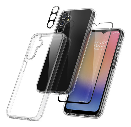 Funda Para Samsung A24 4g Mica Cristal Templado Transparente