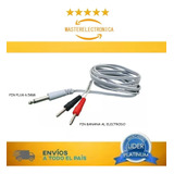 2 U Cable Profesional Electroestimulador Plug 6.5mm A Banana