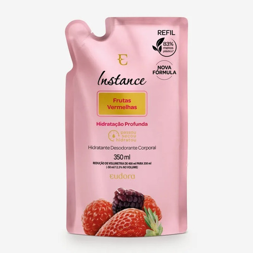 Instance Frutas Vermelhas Loção Hidratante Corporal Refil