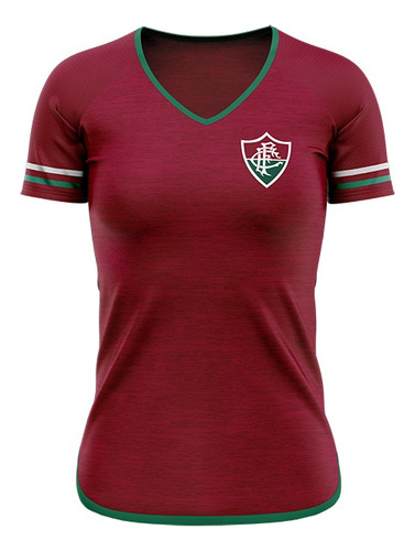 Camiseta Feminina Fluminense Math Vinho Raglan