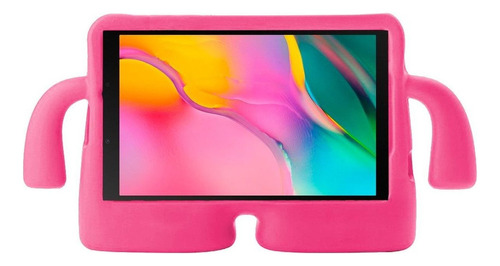 Capa Boneco Infantil Para Tablet Tab A7 10.4 T500 / T505 Cor Rosa Escuro