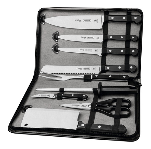 Set Kit Cuchillos Tramontina Century 10pzas Con Estuche Chef