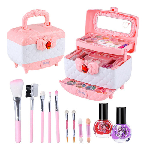 Kit Maquiagem Infantil 41 Peças Para Meninas