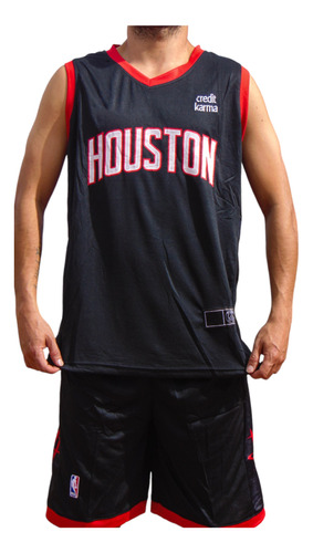 Conjunto - Uniforme Nba Adulto Houston Negro