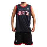 Conjunto - Uniforme Nba Adulto Houston Negro