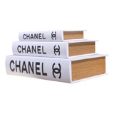  Jogo C/3 Caixas Livro Chanel