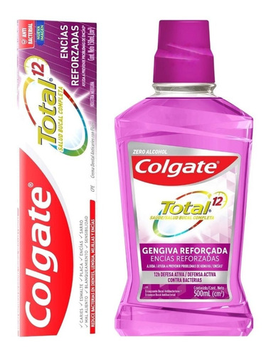 Colgate Total 12 Encias Reforzadas Kit Crema + Enjuague