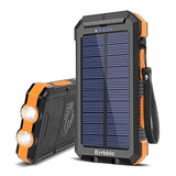 Batería Solar 30000mah Con Cargador Portátil.