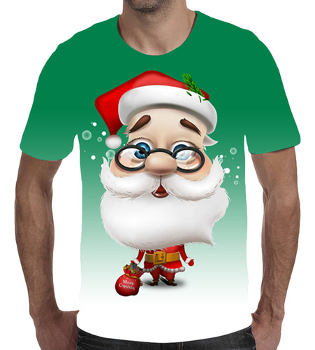 Camiseta Casual Con Cuello Redondo Para Hombre, Navidad, San