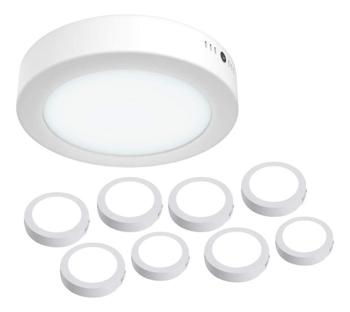 Lampara Panel Led Plafon Sobreponer 30 Cm Luminaria 24w 10pz