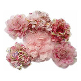 Yycraft 10 Piezas Rosa De La Impresión Floral De La Gasa De 